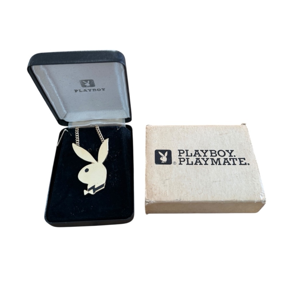Vintage Playboy Playmate Gold Tone Bunny Necklace Men’s 1970s Collector Piece